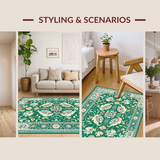 Sophisticated Textured Floral Fusion(Green)