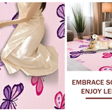 Ultra Soft Area Rug, Non Slip, Stain Resistant, Washable Area Rugs for Living Room, Bedroom, Playful Pastel Butterfly Aesthetic(Pink)