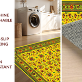 Ultra Soft Area Rug, Non Slip, Stain Resistant, Washable Area Rugs for Living Room, Bedroom, Lively Sunshine-inspired Graphic Texture(Yellow)