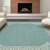 Ultra Soft Area Rug, Non Slip, Stain Resistant, Washable Area Rugs for Living Room, Bedroom, Scalloped Bowknot Bath Rug: Preppy Pastel Area Rug(Blue)