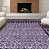 Ultra Soft Area Rug, Non Slip, Stain Resistant, Washable Area Rugs for Living Room, Bedroom, Vibrant Diamond Grid Aesthetic(Purple)
