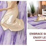 Ultra Soft Area Rug, Non Slip, Stain Resistant, Washable Area Rugs for Living Room, Bedroom, Soft Contemporary Abstract Motif(Purple)