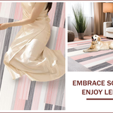 Ultra Soft Area Rug, Non Slip, Stain Resistant, Washable Area Rugs for Living Room, Bedroom, Chic Blush Geometric Elegance(Gray)