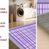 Ultra Soft Area Rug, Non Slip, Stain Resistant, Washable Area Rugs for Living Room, Bedroom, Pastel Checkerboard Aesthetic(Purple)