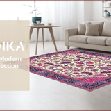 Ultra Soft Area Rug, Non Slip, Stain Resistant, Washable Area Rugs for Living Room, Bedroom, Abstract Modern Color Splash(Ivory)