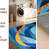 Eclectic Vibrant Abstract Motif(Blue)