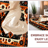 Ultra Soft Area Rug, Non Slip, Stain Resistant, Washable Area Rugs for Living Room, Bedroom, Vintage Lodge Wildlife(Black)