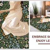 Ultra Soft Area Rug, Non Slip, Stain Resistant, Washable Area Rugs for Living Room, Bedroom, Maximalist Green Boho Living Room Non Slip Rug(Green)