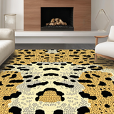 Ultra Soft Area Rug, Non Slip, Stain Resistant, Washable Area Rugs for Living Room, Bedroom, Elegant Soft Toned Print Fusion(Beige)