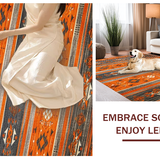 Ultra Soft Area Rug, Non Slip, Stain Resistant, Washable Area Rugs for Living Room, Bedroom, Elegant Oval Shape with Depth(Orange)