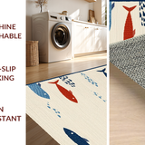 Whimsical Coastal Fish Motif(Beige)