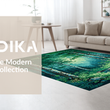 Luxurious Dark Green Botanical Print(Green)