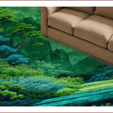 Ultra Soft Area Rug, Non Slip, Stain Resistant, Washable Area Rugs for Living Room, Bedroom, Vibrant Nature-Inspired Shag Elements(Green)