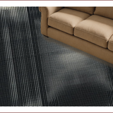 Ultra Soft Area Rug, Non Slip, Stain Resistant, Washable Area Rugs for Living Room, Bedroom, Chic Striped Animal Motif(Black)