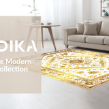 Ultra Soft Area Rug, Non Slip, Stain Resistant, Washable Area Rugs for Living Room, Bedroom, Artistic Lattice Composition(White)