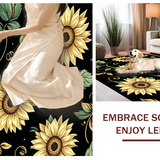 Ultra Soft Area Rug, Non Slip, Stain Resistant, Washable Area Rugs for Living Room, Bedroom, Contemporary Black and Gold Theme(Gold)