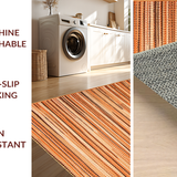 Ultra Soft Area Rug, Non Slip, Stain Resistant, Washable Area Rugs for Living Room, Bedroom, Sophisticated Minimalist Orange Palette(Orange)