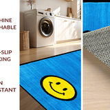 Ultra Soft Area Rug, Non Slip, Stain Resistant, Washable Area Rugs for Living Room, Bedroom, Quirky Blue Nostalgic Style(Blue)