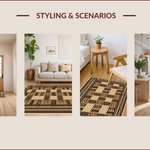 Ultra Soft Area Rug, Non Slip, Stain Resistant, Washable Area Rugs for Living Room, Bedroom, Rustic Cowhide Living Room Accent(Beige) - ODIKA