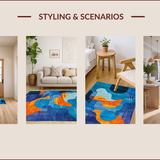 Vibrant Abstract Expressionist Palette(Blue)