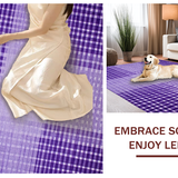 Ultra Soft Area Rug, Non Slip, Stain Resistant, Washable Area Rugs for Living Room, Bedroom, Unique Textured Wavy Patterned Print(Purple)