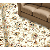Ultra Soft Area Rug, Non Slip, Stain Resistant, Washable Area Rugs for Living Room, Bedroom, Rustic Distressed Botanical Elegance(Beige)