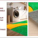 Ultra Soft Area Rug, Non Slip, Stain Resistant, Washable Area Rugs for Living Room, Bedroom, cute cat shaped(Green)