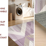 Ultra Soft Area Rug, Non Slip, Stain Resistant, Washable Area Rugs for Living Room, Bedroom, Fashionable Solid Hue Transitional Style(Purple)