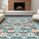Chic Transitional Medallion Design(Blue)