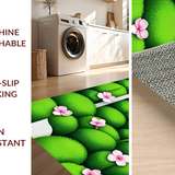 Captivating Multi Hued Flower Design(Green)