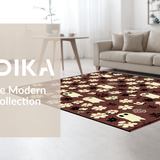 Ultra Soft Area Rug, Non Slip, Stain Resistant, Washable Area Rugs for Living Room, Bedroom, Abstract Whimsical Horror Artistry(Brown)