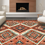 Artful Geometric Rustic Fusion(Red)