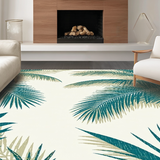 Ultra Soft Area Rug, Non Slip, Stain Resistant, Washable Area Rugs for Living Room, Bedroom, Elegant Aqua and Ivory Fusion(Green)