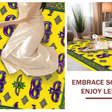 Ultra Soft Area Rug, Non Slip, Stain Resistant, Washable Area Rugs for Living Room, Bedroom, Whimsical Festive Color Palette(Yellow)