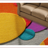 Ultra Soft Area Rug, Non Slip, Stain Resistant, Washable Area Rugs for Living Room, Bedroom, Trendy Round Playroom Carpet for Kids(Red)