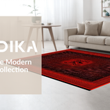 Ultra Soft Area Rug, Non Slip, Stain Resistant, Washable Area Rugs for Living Room, Bedroom, Luxurious Soft Red Texture(Red)