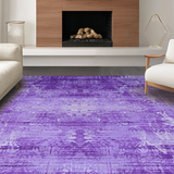 Ultra Soft Area Rug, Non Slip, Stain Resistant, Washable Area Rugs for Living Room, Bedroom, Chic Eclectic Gradient Look(Purple)