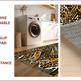 Ultra Soft Area Rug, Non Slip, Stain Resistant, Washable Area Rugs for Living Room, Bedroom, Contemporary Chic Cheetah Motif(Black)