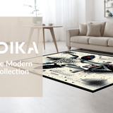 Ultra Soft Area Rug, Non Slip, Stain Resistant, Washable Area Rugs for Living Room, Bedroom, Vibrant Rustic Farm Animal Artwork(Gray)