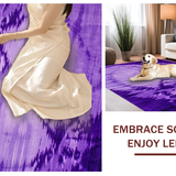 Ultra Soft Area Rug, Non Slip, Stain Resistant, Washable Area Rugs for Living Room, Bedroom, Vibrant Tie-Dye Aesthetic Fusion(Purple)