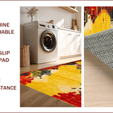 Ultra Soft Area Rug, Non Slip, Stain Resistant, Washable Area Rugs for Living Room, Bedroom, Chic Yellow Animal Print Aesthetic(Yellow)