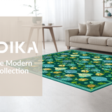 Chic Green Abstract Nature Motif(Green)
