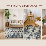 Geometric Rustic Charcoal Motif(Gray)