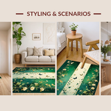 Elegant Dark Green Botanical Motif(Green)