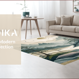 Ultra Soft Area Rug, Non Slip, Stain Resistant, Washable Area Rugs for Living Room, Bedroom, Stylish Minimalist Organic Shapes(Gray)