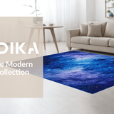Ultra Soft Area Rug, Non Slip, Stain Resistant, Washable Area Rugs for Living Room, Bedroom, Cosmic Purple and Blue Harmony(Blue)