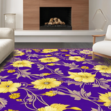 Ultra Soft Area Rug, Non Slip, Stain Resistant, Washable Area Rugs for Living Room, Bedroom, Chic Contemporary Patterned Display(Yellow)