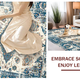 Elegant Floral Distressed Motif(Blue)