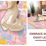 Ultra Soft Area Rug, Non Slip, Stain Resistant, Washable Area Rugs for Living Room, Bedroom, Dynamic Multicolored Animal Alphabet Design(Pink)
