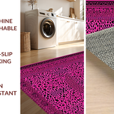 Ultra Soft Area Rug, Non Slip, Stain Resistant, Washable Area Rugs for Living Room, Bedroom, Contemporary Pink Safari Pattern Mix(Pink)